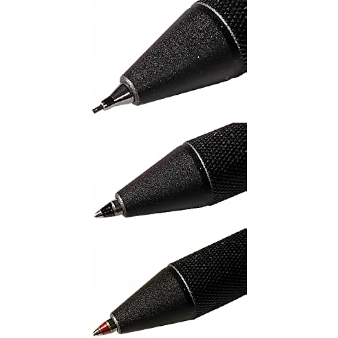 rOtring 600 3-in-1 Multicolour Pen and Mechanical Pencil | Black & Red Ballpoint Pen Tips | 1 Mechanical Pencil Tip (0.5mm) | Silver Barrel