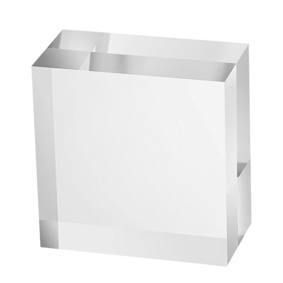 Enwye 6Pcs Clear Acrylic Cube 5.08 X5.08 X 2.5cm Acrylic Square Display Blocks Square Clear Polished Display Cube Block for Ring Jewelry Showcase
