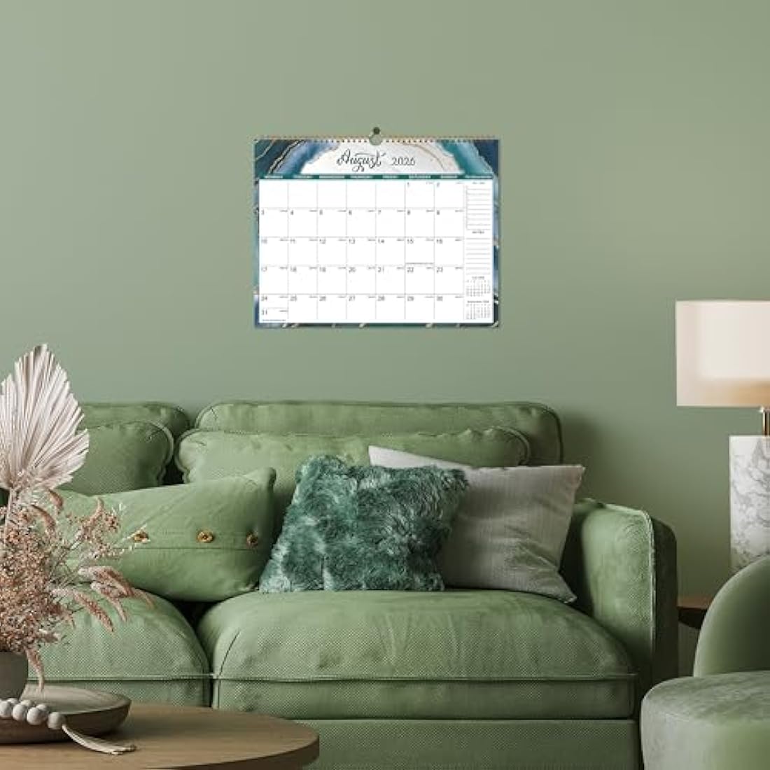 Calendar 2025-2026 - Wall Calendar 2025-2026, 18 months Calendar, Mar. 2025 - Aug. 2026, Six Different Patterns, Twin-Wire Binding, Hanging Hook, 37.6 x 29 cm