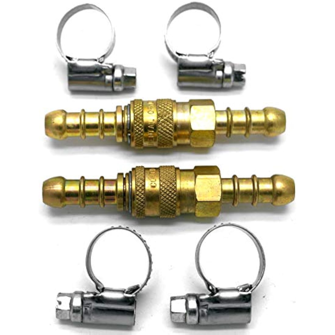 continental/1stserie 2 X Quick Release Fittings Coupling for 8mm propane/butane Hose + 4 Clips