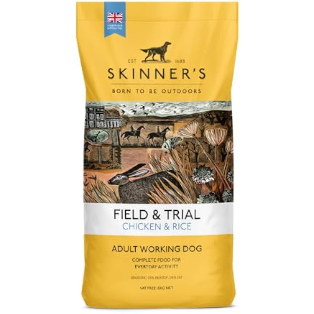 Skinner’s Field & Trial Chicken & Rice – Complete Dry Adult Dog Food, Sensitive, Gentle Digestion, 15kg