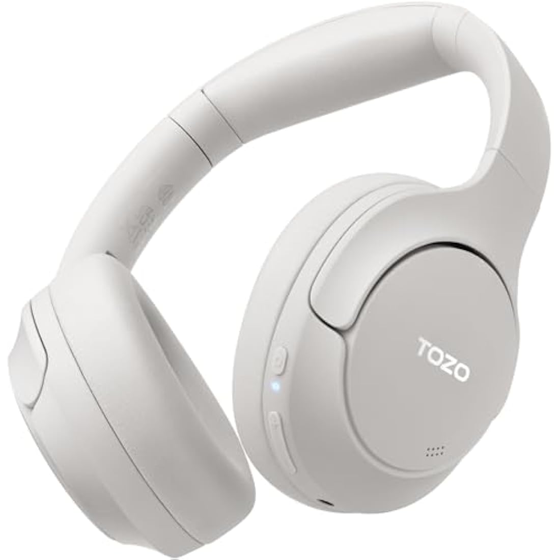 TOZO HT2 Hybrid Active Noise Cancelling Wireless Headphones, 60H Playtime Lossless Audio Over Ear Bluetooth Headphones, Hi-Res Audio Deep Bass Foldable Lightweight Headset for Workout
