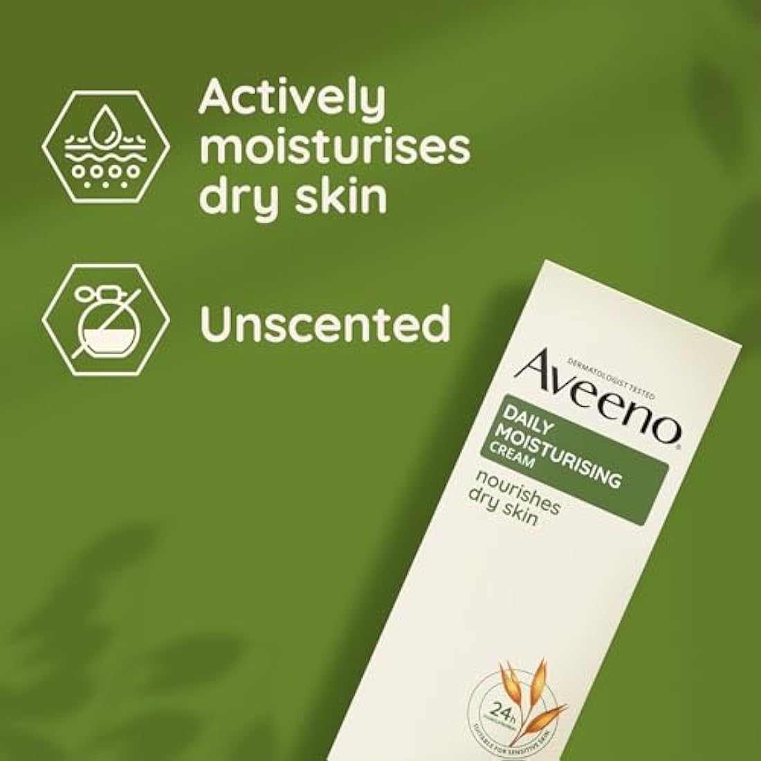 Aveeno Moisturising Cream (1x 100ml), Nourishing Body Lotion with Hydrating Colloidal Oatmeal, Full Body Moisturiser for Dry and Sensitive Skin, Suitable for Adults and Babies from 3 Months