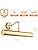 YOKER Traditional Decorative Brass Finish E14 LED Compatible Picture Wall Lamp Display Light with Rocker Switch 355mm