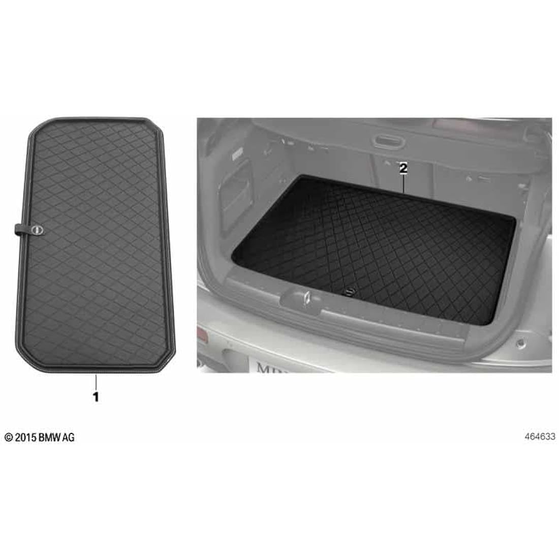 MINI Genuine Fitted Luggage Compartment Mat Essential Black 51472353820