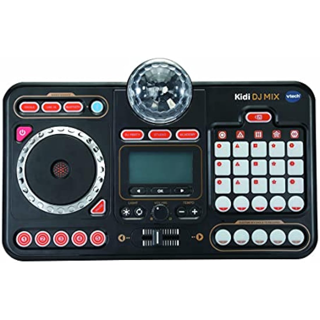 VTech Kidi DJ Mix (Black), Toy DJ Mixer for Kids with 15 Tracks and 4 Music Styles, with Lights and Effects, Educational Toy, Interactive Toy for Kids Aged 6 Years +,10.4 x 35.8 x 24.3 cm