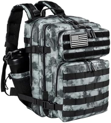 LHI Tactical Military Backpack for Men and Women 25L/35L Army Assault Pack Bag Small Rucksack with Bottle Holder