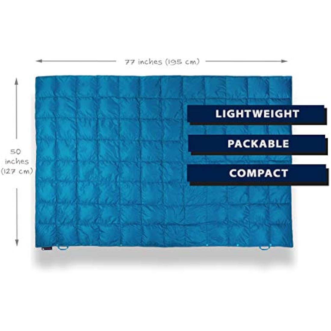 Get Out Gear Down Camping Blanket - Outdoor Lightweight Packable 650 Fill Power Down Blanket Compact Waterproof and Warm Backpacking Quilt for Camping Hiking Travel Hammock