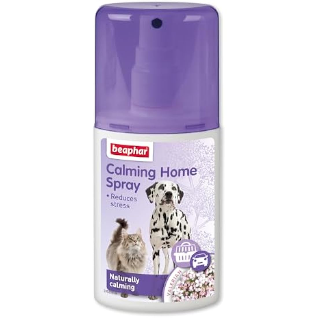 Beaphar - Herbal Calming Home Spray - Helps Reduce Stress - For Use Around the House & Travelling - Spray on Blankets, Carriers, Pet Bedding, & More - Contains the Natural Herb Valerian - 125ml Spray