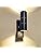 Wondlumi Outdoor Wall Lights PIR Motion Sensor Outside Light Mains Powered Wall Lamp IP44 Security Lighting Black, Incl. 2X 5W GU10 LED Bulbs Warm White