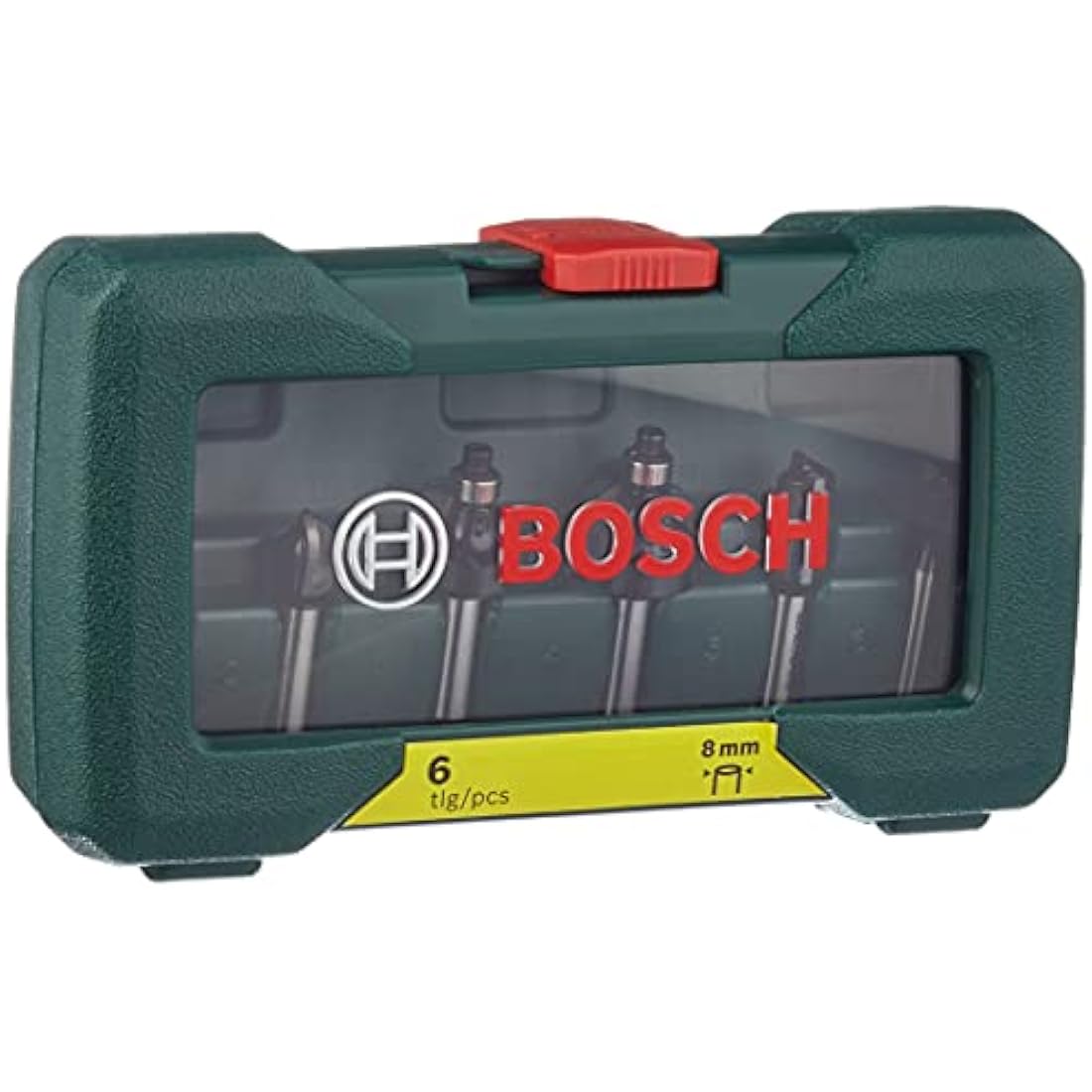 Bosch 6-Piece Tungsten Carbide Router Bit Set (for Wood, Shank Ø 8 mm, Accessory Routers)