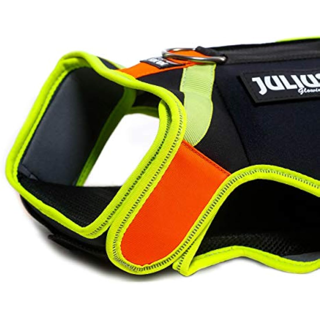 JULIUS-K9 IDC Multifunctional 3in1 Dog Vest, Size: L, Black and UV Orange