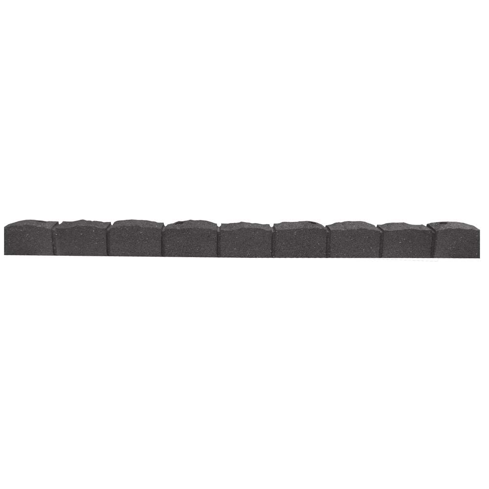 Nicoman Roman Castle Stone Garden Border 4-ft Rubber Landscape Edging Section 120cm, Grey, Pack of 2