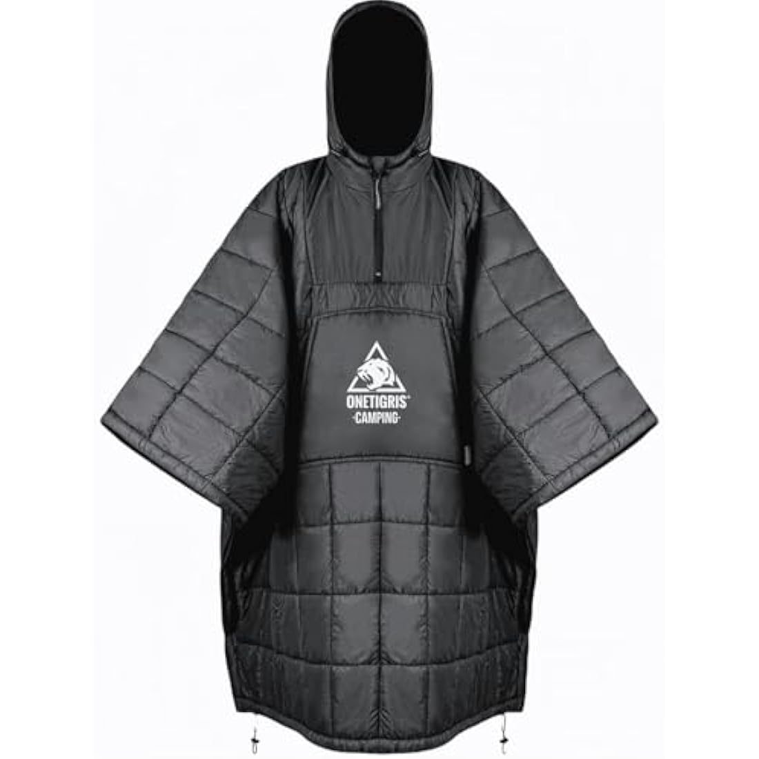 OneTigris Camping Blanket Poncho with Recycled 3M Thinsulate Insulation,Wearable Hoodie Blanket | Ultralight Water-Resistant Warm Camping Blanket for Outdoor, Hiking, Stadium