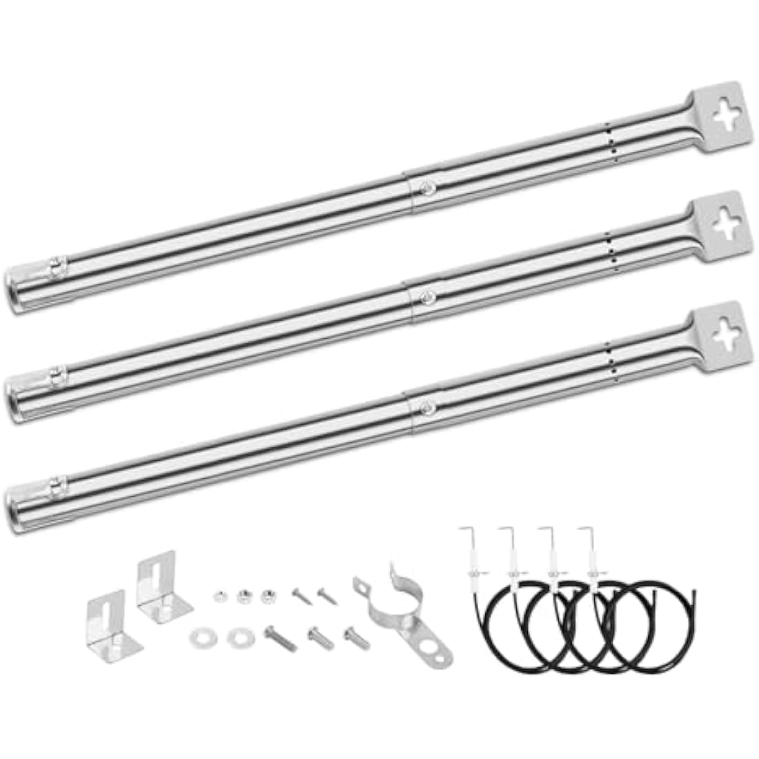 Denmay 31 to 45cm Universal Adjustable Burner for Outback, Blooma, Berkley, Jamie Olivier, Uniflame, Napoleon, Charbroil, CosmoGrill, Broil King, Landmann, Master Forge, Perfect Flame,Lowes, 3 Pack