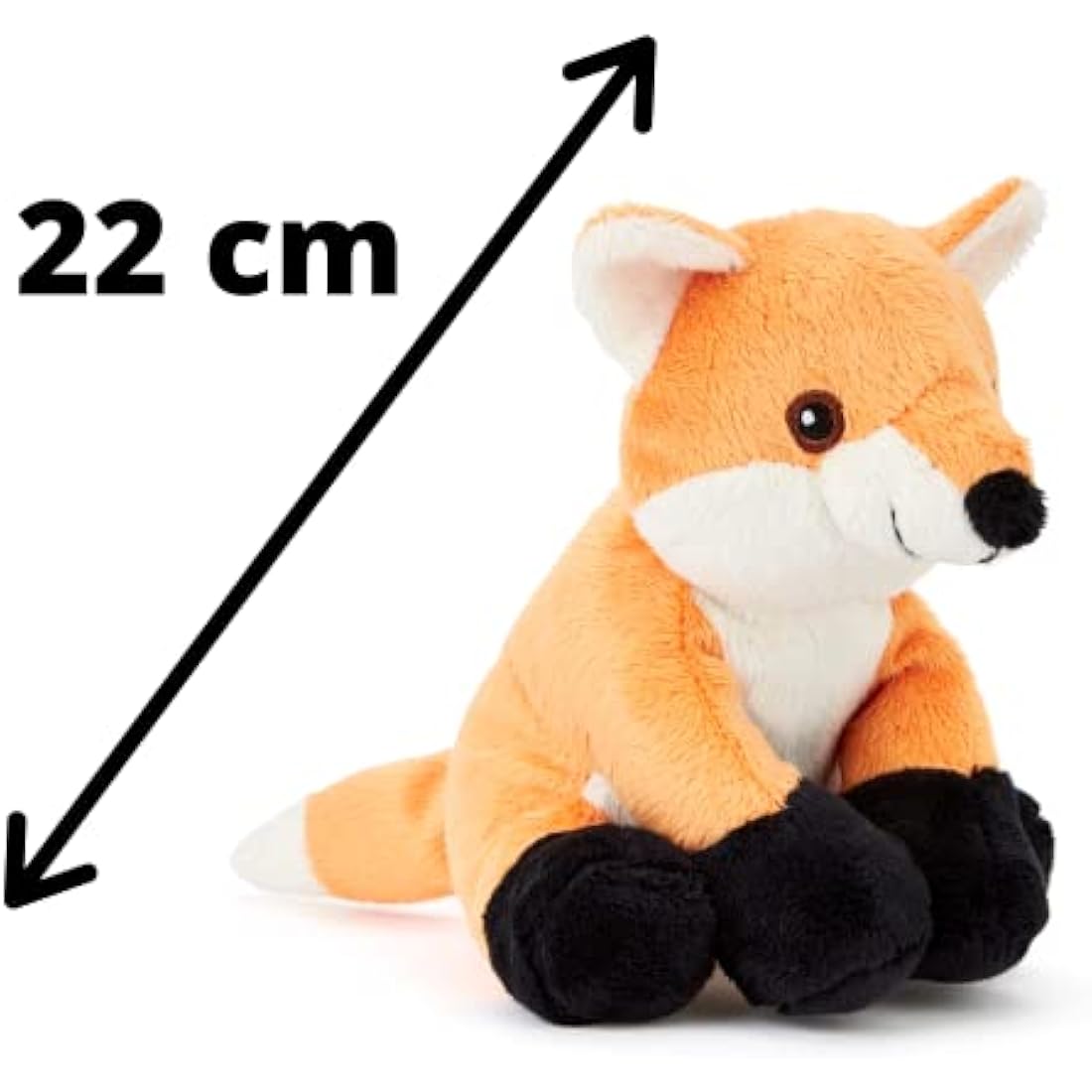 Zappi Co 100% Recycled Plush Fox Toy (13-15cm) Stuffed Soft Cuddly animals Collection For New Born Child