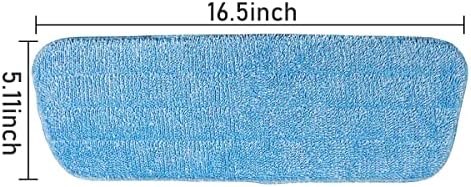 Ulable 6 Pack Spray Mop Heads Replacement Mop Pads Reveal Mop Cleaning Pad ,Fit for All Spray Mops & Reveal Mops Washable 16.5*5.11 Inches. (6 Pack Blue)