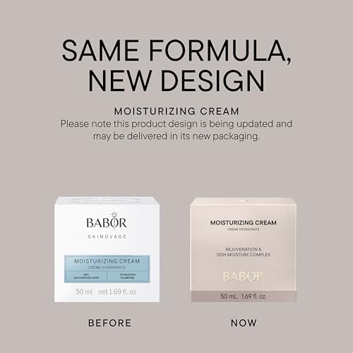 BABOR SKINOVAGE Moisturizing Cream, Face cream for dry Skin, Intensive Moisturizing Care with Hyaluronic Acid, Vegan Formula, 50 ml