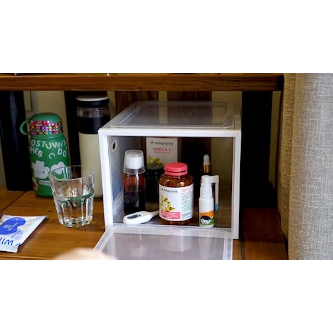 Lalifebuss Medicine Lock Box, Medication Lockable Container for Refrigerator Food Safe Locking Locker Tablet Phone for Kitchen Home School and Office Safety