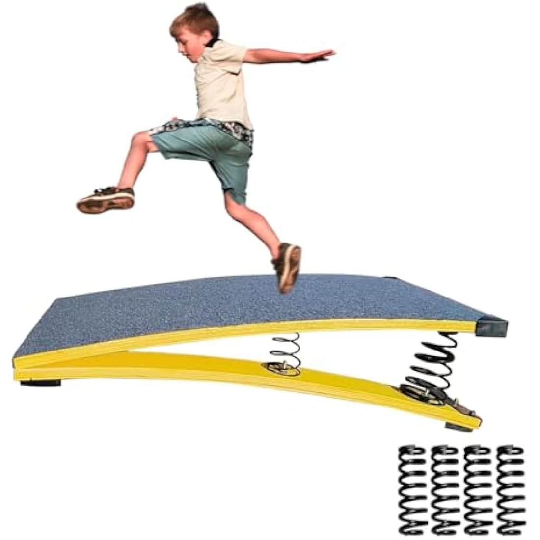 ZOUXIKOU Gymnastics Springboard for Kids Vaulting Training Fitness Playing, Portable Curved Spring Board, Hard Wood Practice Equipment, Elastic Board for Home Room Athletics Training
