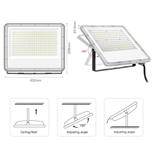 Tayire 200W LED Floodlight Outdoor, 20000LM LED Security Lights, Cold White 6500K, Super Bright Led Spot Lights, Waterproof IP65, Wall Light Work