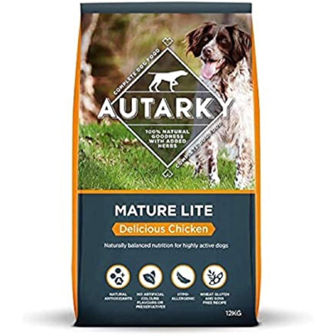 Autarky Hypoallergenic Mature Lite Delicious Chicken Dry Dog Food for Senior Dogs, 12 kg