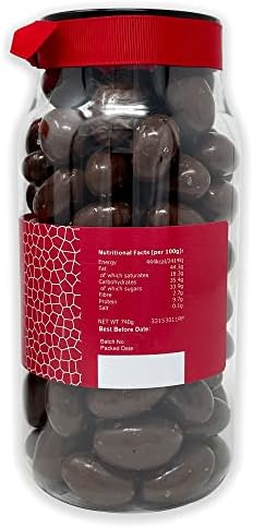 Rita Farhi Milk Chocolate Covered Brazil Nuts in a Gift Jar | Vegetarian and Chocolate Gift - Chocolate Coated Nuts - 740 g