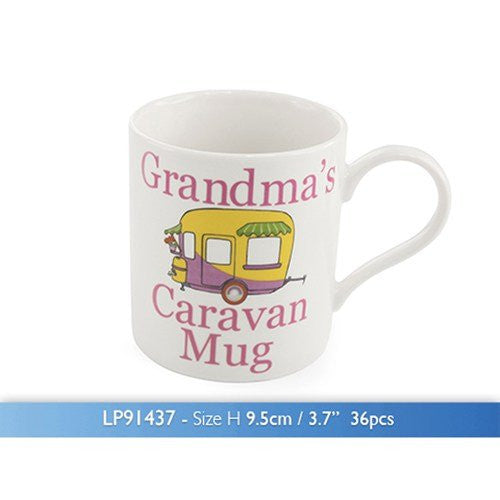 The Leonardo Collection Grandma's Caravan Novelty Gift Boxed Mug, White