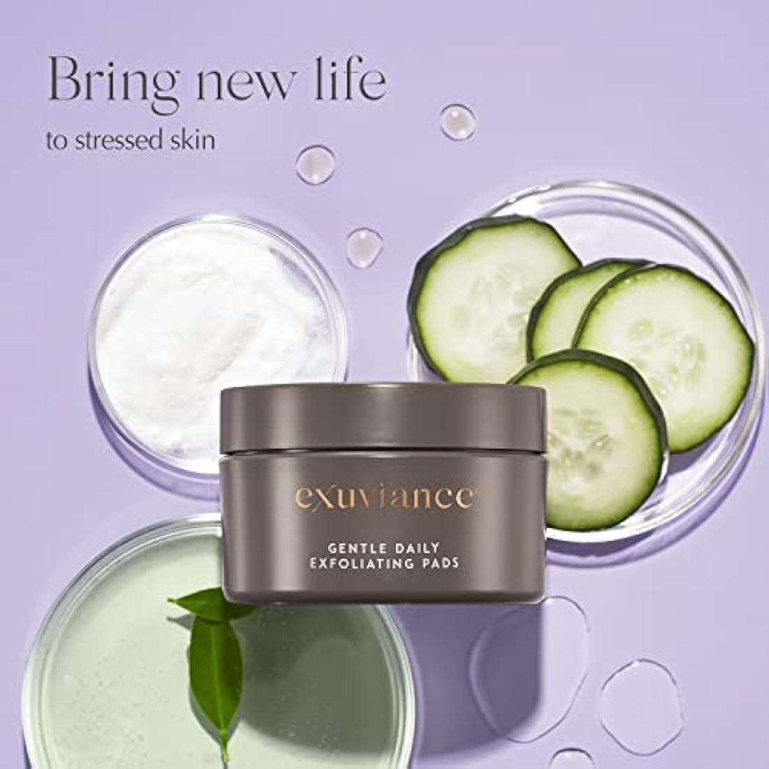 Gentle Daily Exfoliating Face Pads with PHA, Vitamin C and E Antioxidants, Green Tea and Cucumber Extracts, 60 pads