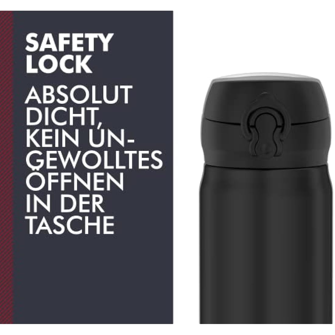 THERMOS 4035.232.050 Ultralight Thermos Flask, Black, 500 ml, Extremely Lightweight, 210 g, Drinking Bottle, Dishwasher Safe, Thermos Flask Keeps Hot for 10 Hours, Cold for 20 Hours, BPA-Free