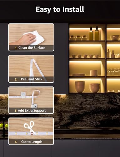 Lepro LED Strip Light Warm White 10M, 2000lm Dimmable LED Taple, 24V UK Plug in LED Strip with Dimmer Switch, 3000K Flexible Stick-on LED Lights for Bedroom, Kitchen, Cupboard, Shelf (1 Roll)