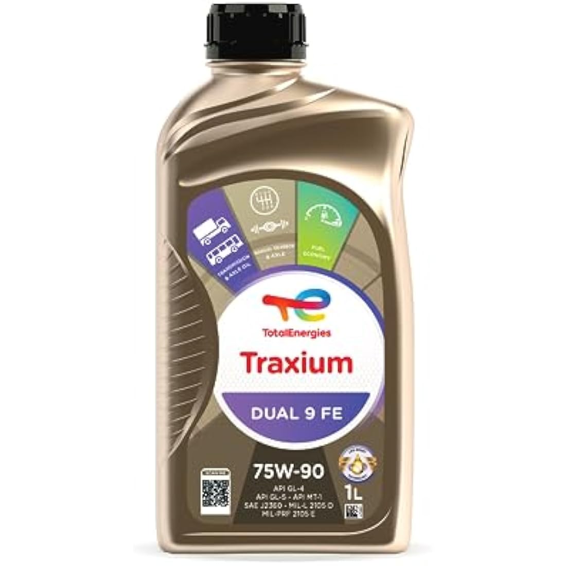 TotalEnergies TRAXIUM DUAL 9 FE Synthetic 75W90 Transmission Oil API GL-4/5, MT-1, SAE J2360-1 Liter