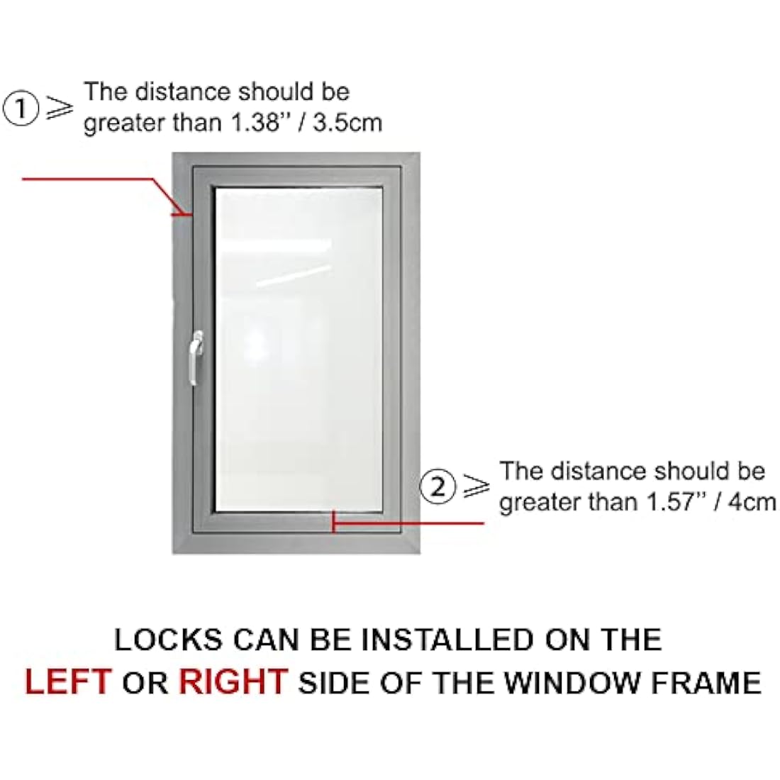 BeeGo® Window Restrictors, Child & Pet Safety Locks, Self-Adhesive, No Tools, Fits UPVC & Most Windows, Restricts Window Opening, White, 1 Pc