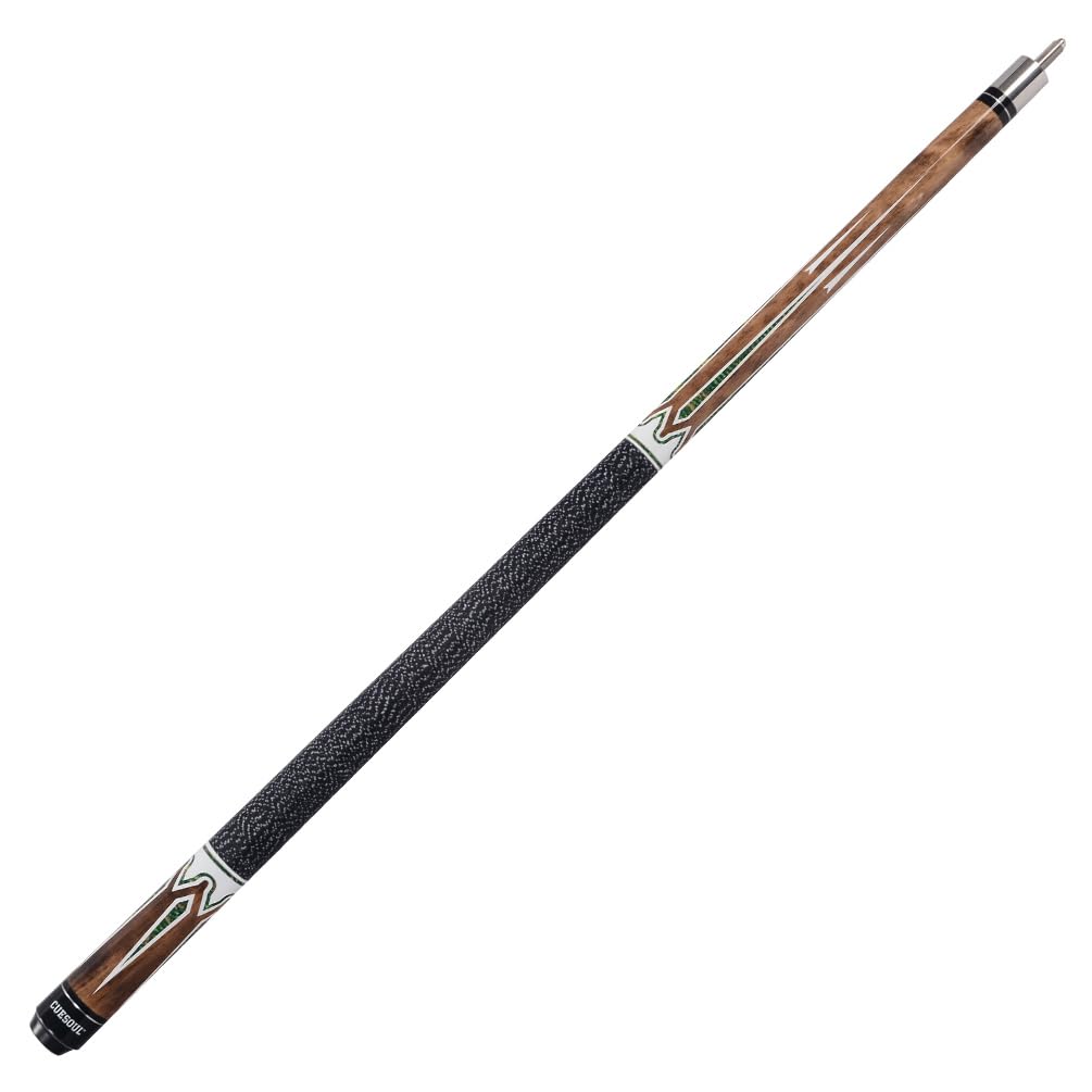 CUESOUL 58 Inch 19 Oz 1/2 Jointed Maple Billiard Pool Cue (CSTB001U)