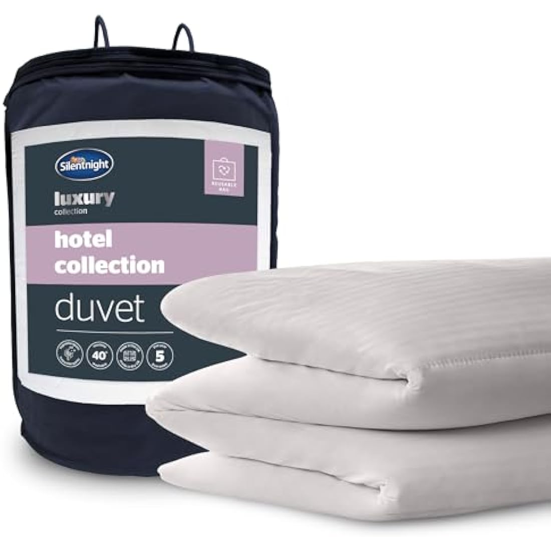 Silentnight Hotel Collection Double Duvet – 10.5 Tog Luxury Duvet Ideal for All Seasons Ensuring a Relaxing Night’s Sleep– Hypoallergenic and Machine Washable – Double – 200 x 200cm