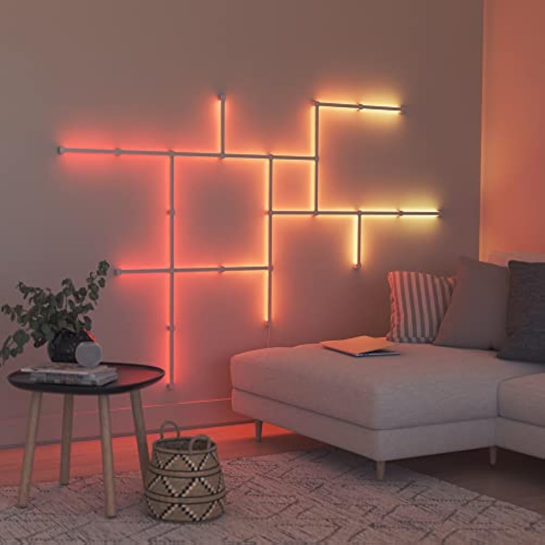 Nanoleaf Lines 90 Degrees Expansion Pack, 3 Additional Smart Light Bars LED RGBW - Backlit Modular Wi-Fi Colour Changing Wall Lights, Works with Alexa Google Apple Homekit, Decor & Gaming