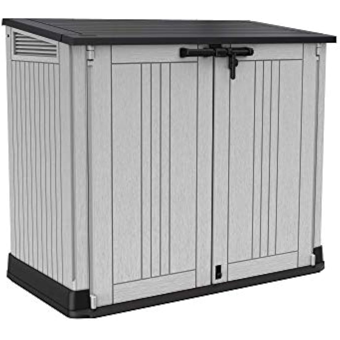 Keter Store it Out Nova Outdoor Garden Storage Shed, 32 x 71.5 x 113.5 cm, Light Grey with Dark Grey Lid