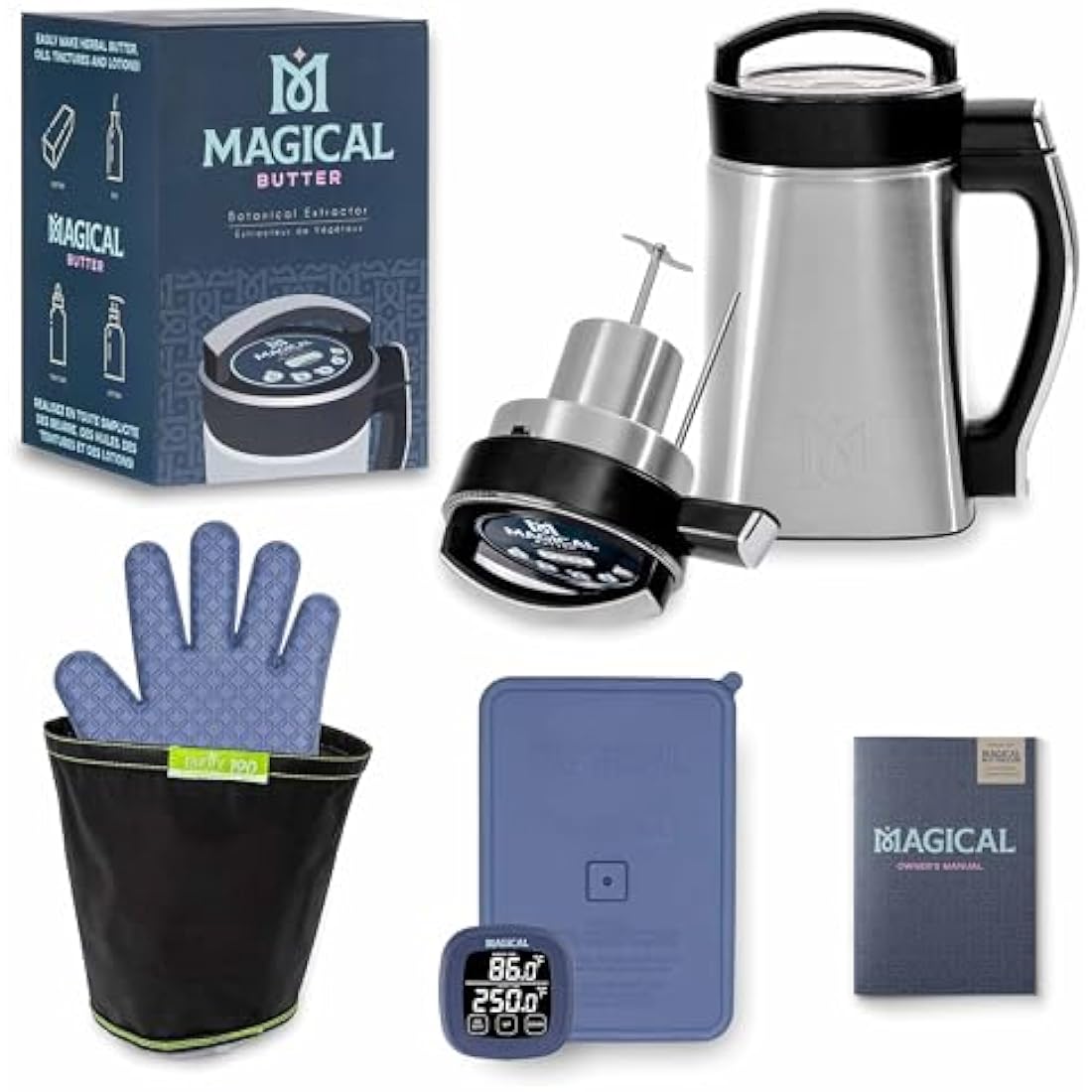 Magical Butter Machine MB2E Machine Butter Dishes Maker Herb Infuser Gummy Maker Machine with Cookbook Included (Mb2e and Decabox, Medium)