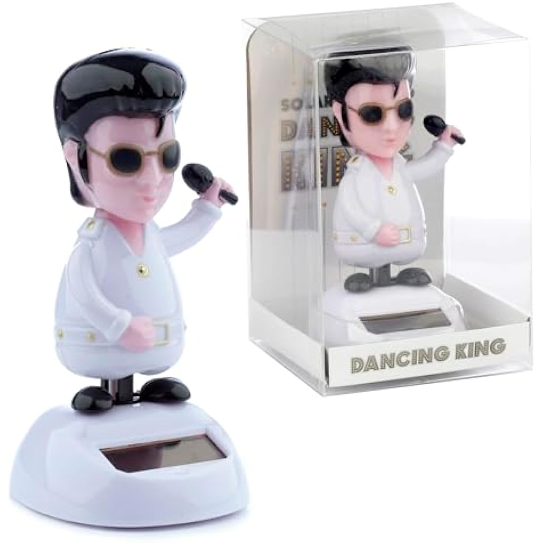 Puckator The King Solar Pal - Home Office Table Desk Dashboard Car Decor Decoration - Gift Ideas - Gifts For Teenage Old Boy Girl Dad Mums - Powered KIds Toys Toy Figure Figures