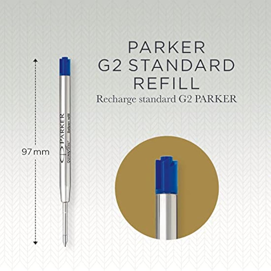 Parker Ballpoint Pen Refills | Medium Point | Blue QUINKflow Ink | 6 Count Value Pack