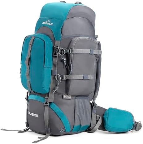 Tripole Walker 55 Litre Rucksack and Backpack for Trekking, Hiking and Backpacking | Laptop Sleeve | Rain Cover | Internal Frame