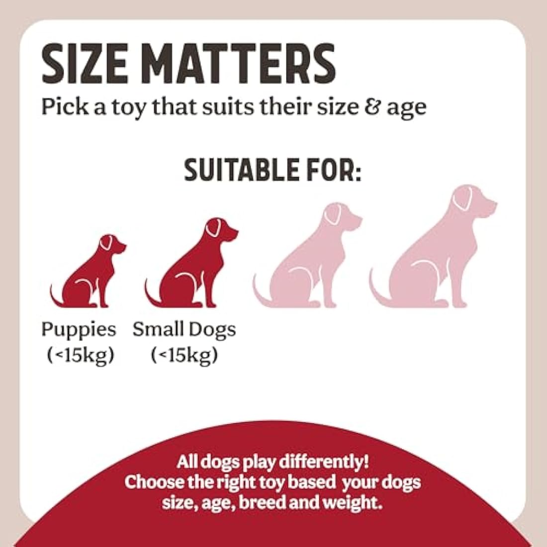 Rosewood Dog Natural Nippers Cuddle Plush, for All Breed Sizes