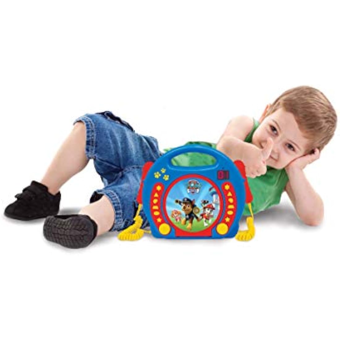 Lexibook, Paw Patrol, Portable CD player with Microphones, Music Player, Repeat and Programming, Karaoke, Headphones jack, Blue, RCDK100PA