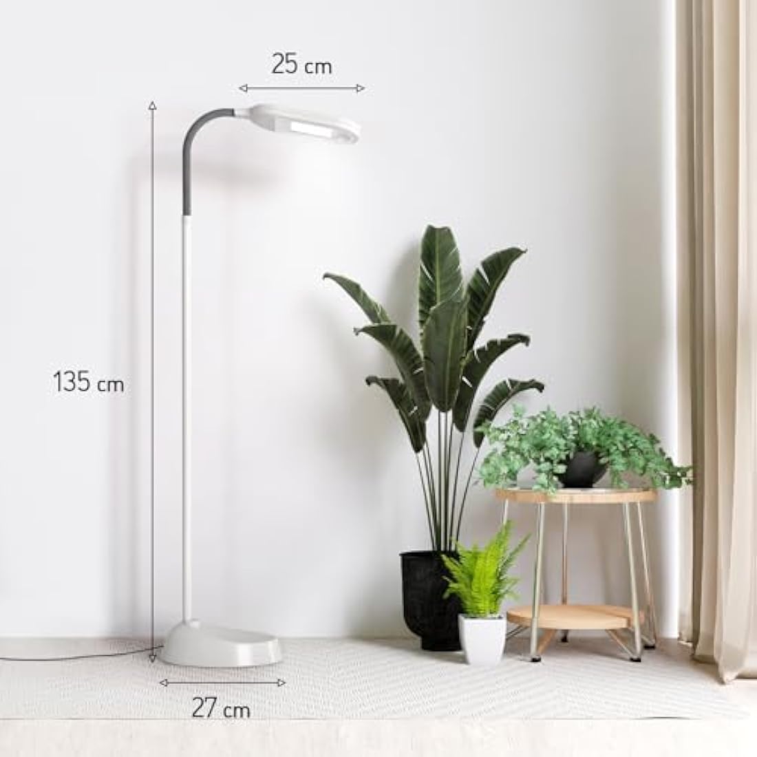 Kenley Daylight Lamp - Reading Light Floor Standing - Natural Bright Sunlight - Energy Saving Bulb for True Colours - Sturdy & Easy to Assemble - Standard Craft Lamps for Living Room or Bedroom