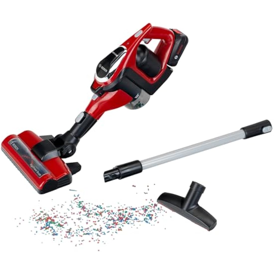 Theo Klein 6808 Bosch Unlimited vacuum cleaner I With suction and sound function I Rotatable and removable floor nozzle I Toys for children aged 3 and over