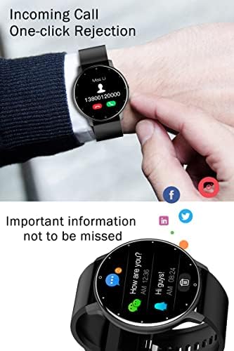 Smart Watch for Android Phones iOS Phone Ultra Thin Smartwatch Heart Rate Monitor Fitness Tracker with Blood Pressure Pedometer Calorie Counter Watch for Women Men