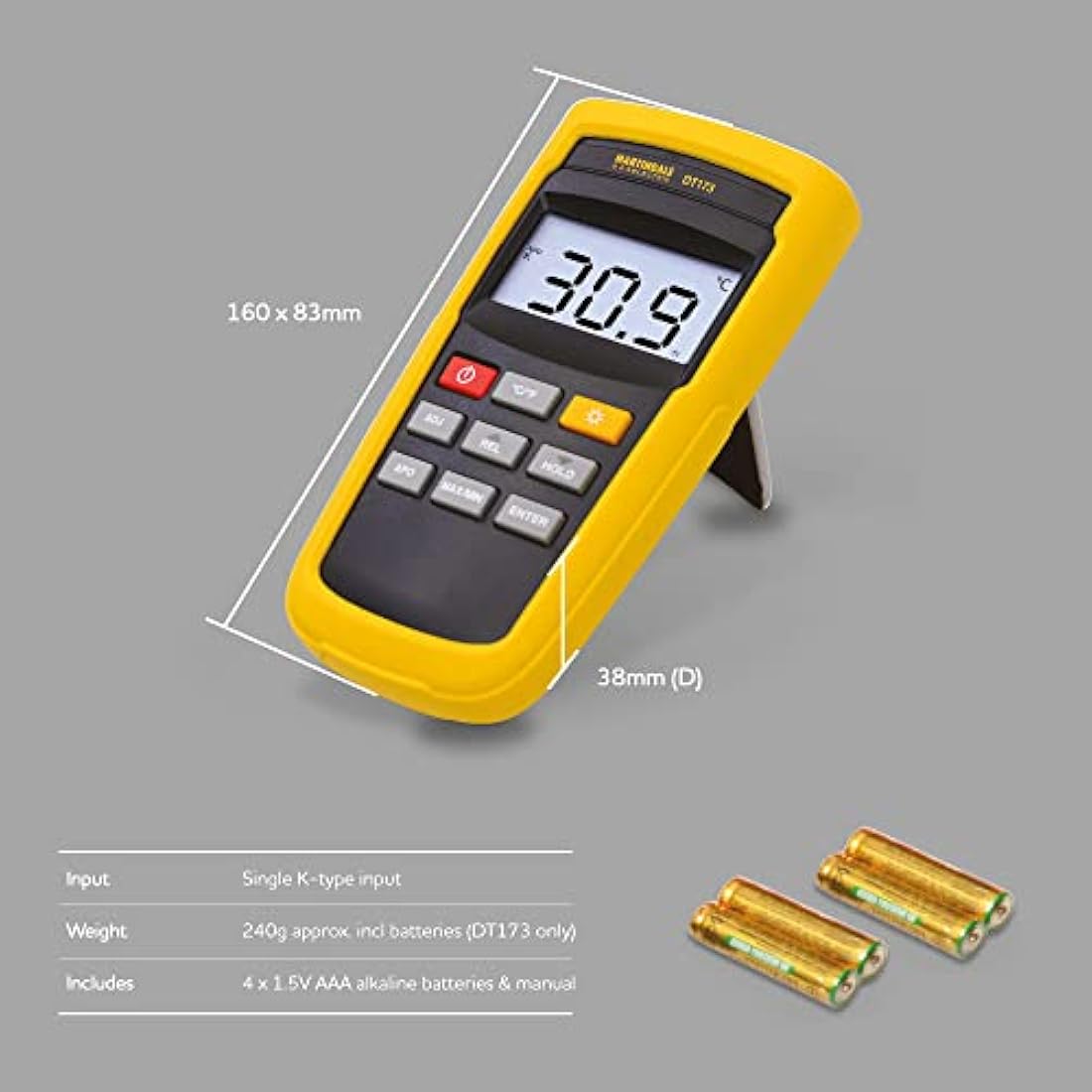 Martindale THERMOKITLGN Legionella Testing Thermometry Kit, Yellow