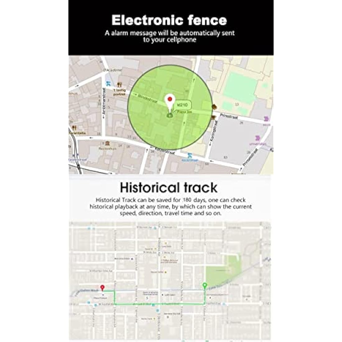 Mini GPS Tracker, Zeerkeer Portable Real-Time GPS Locator for Vehicles, Cars, Kids, Persons, Assets - Hidden Tracking Device with Geo-Fence/Vibration Alarm Personal Tracking TK913