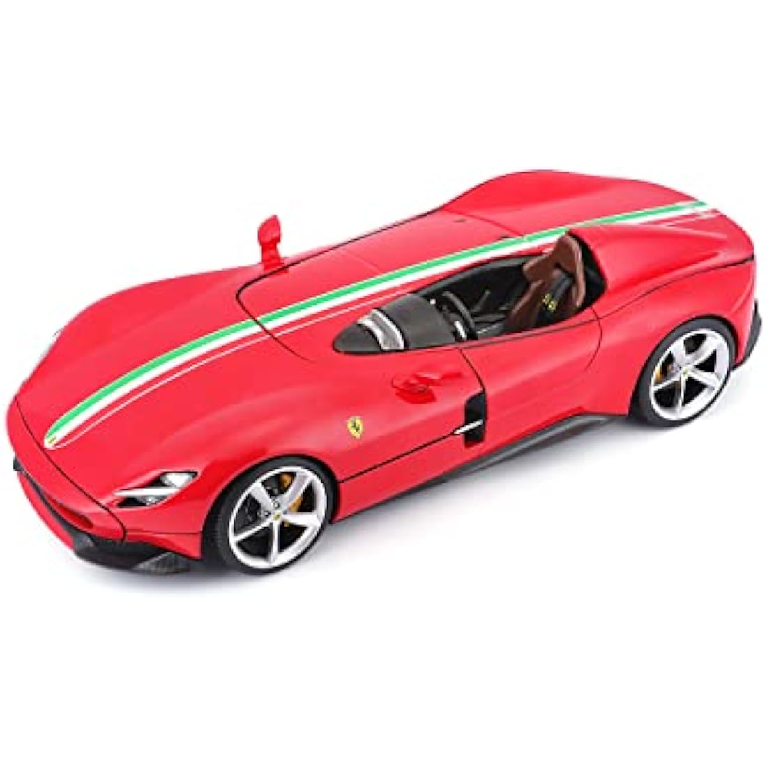 Bburago FERRARI SIGNATURE MONZA SP-1 Super Car – 1:18 Scale – Incredibly Detailed Die-Cast Replica Collectible Model Vehicle, Red