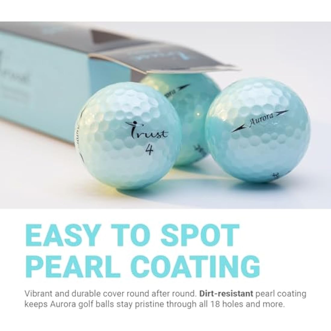 Trust Golf Balls Aurora | Rosa | Tour-Level Performance | Stand Out | Maximum Distance | Straight Flight | Stopping Power | Crystal Urethane Cover for Ultimate Control | 12 or 48 Balls